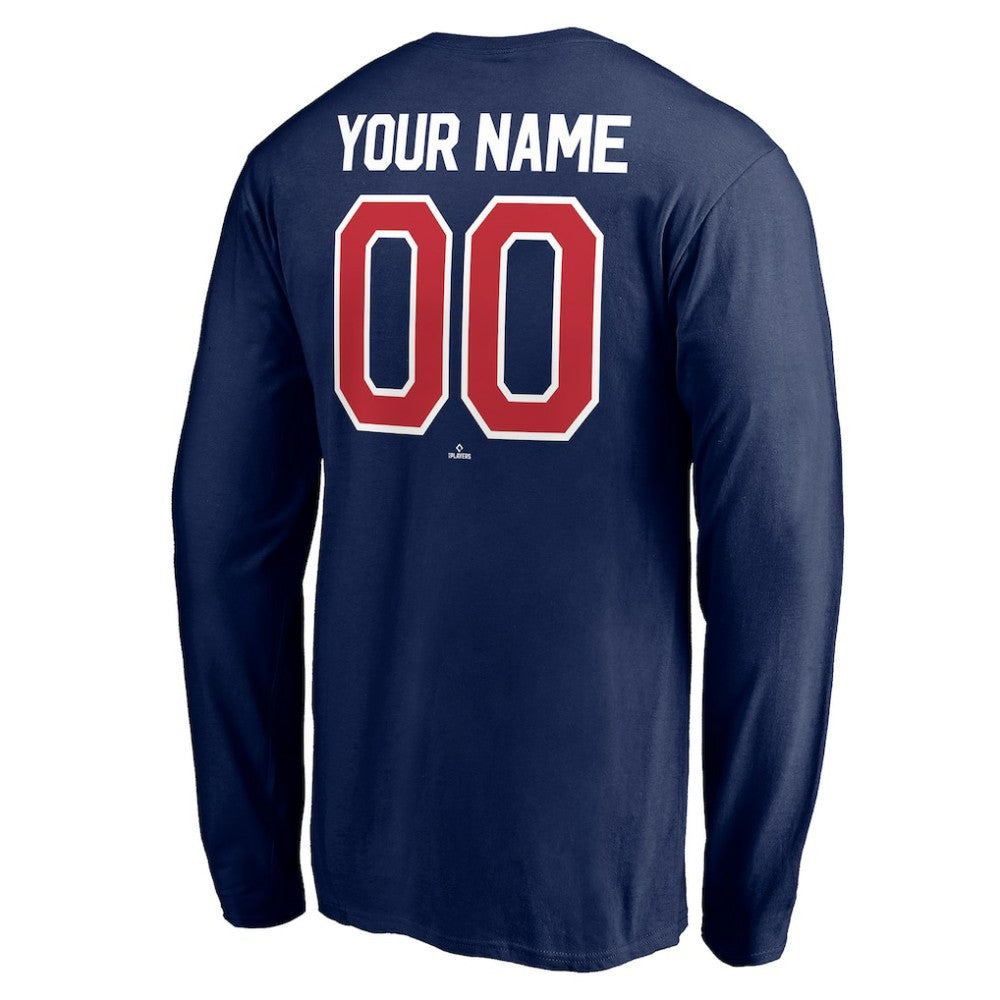 Boston Red Sox Personalized Winning Streak Name & Number Long Sleeve T-Shirt - Navy - MLB Sale