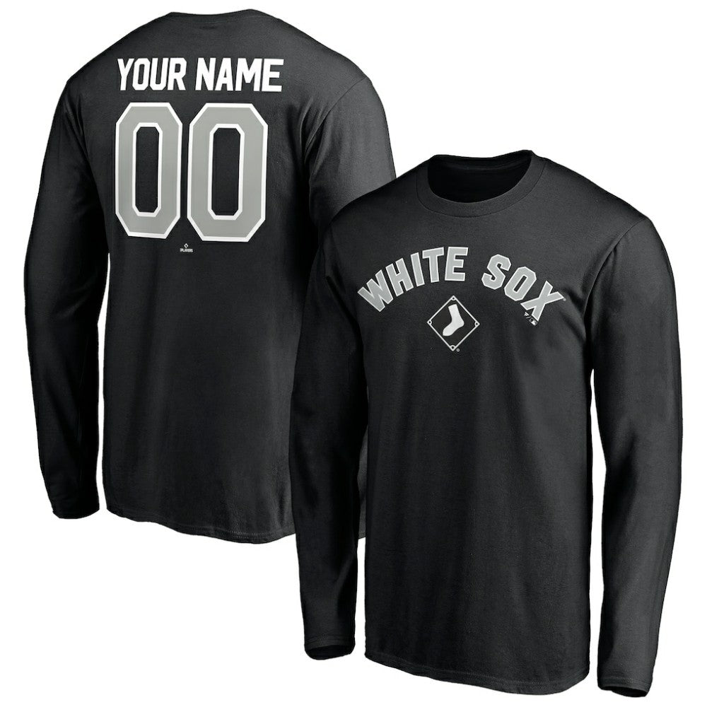 Chicago White Sox Personalized Winning Streak Name & Number Long Sleeve T-Shirt - Black - MLB Discount