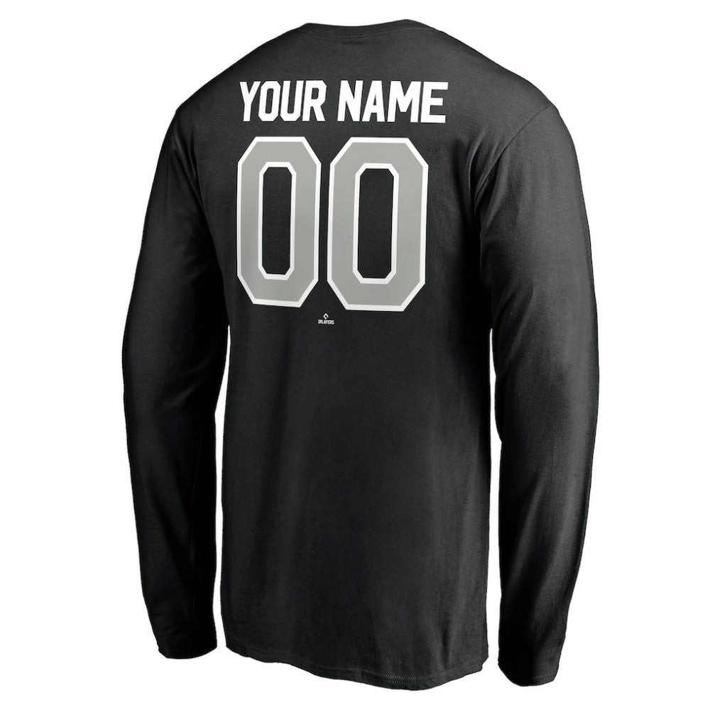Chicago White Sox Personalized Winning Streak Name & Number Long Sleeve T-Shirt - Black - MLB Discount