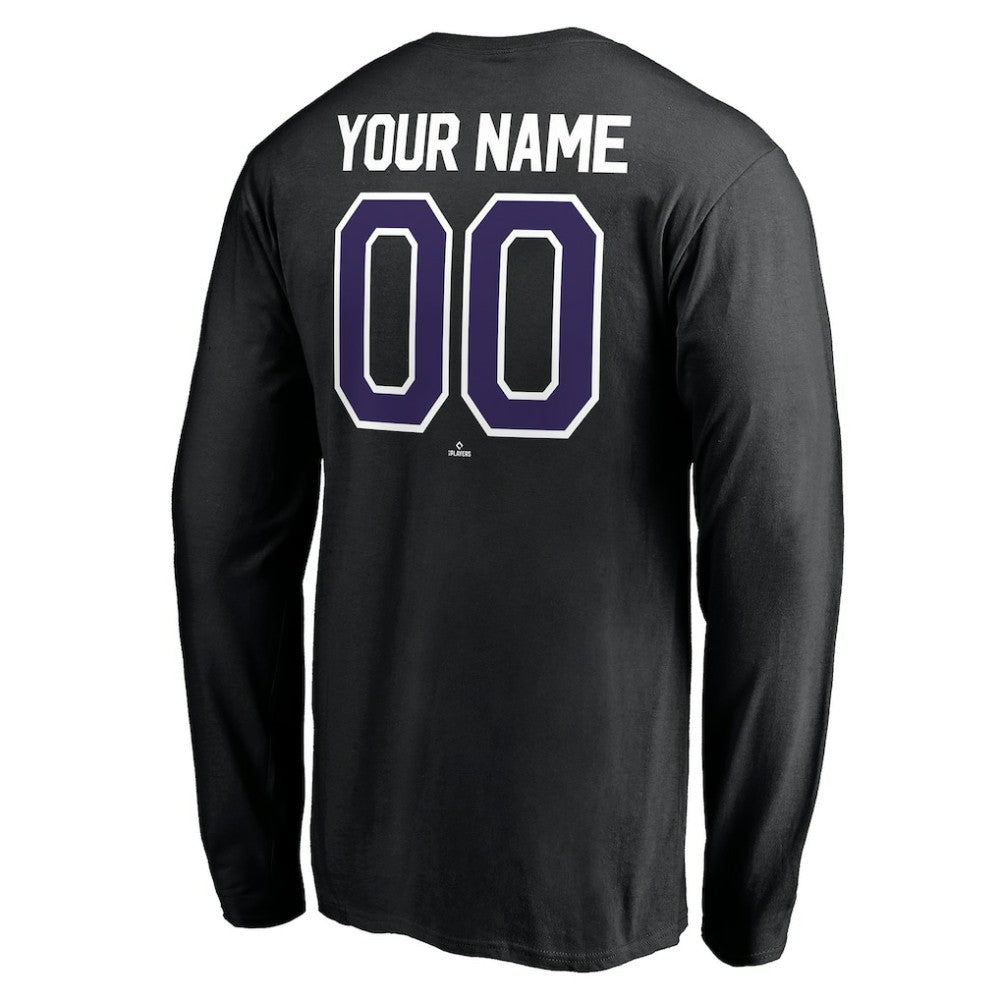 Colorado Rockies Personalized Winning Streak Name & Number Long Sleeve T-Shirt - Black - MLB Online
