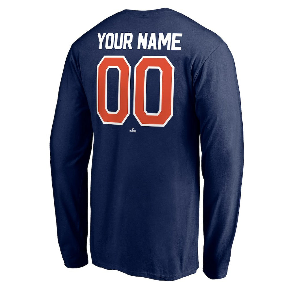 Detroit Tigers Personalized Winning Streak Name & Number Long Sleeve T-Shirt - Navy - MLB on Sale