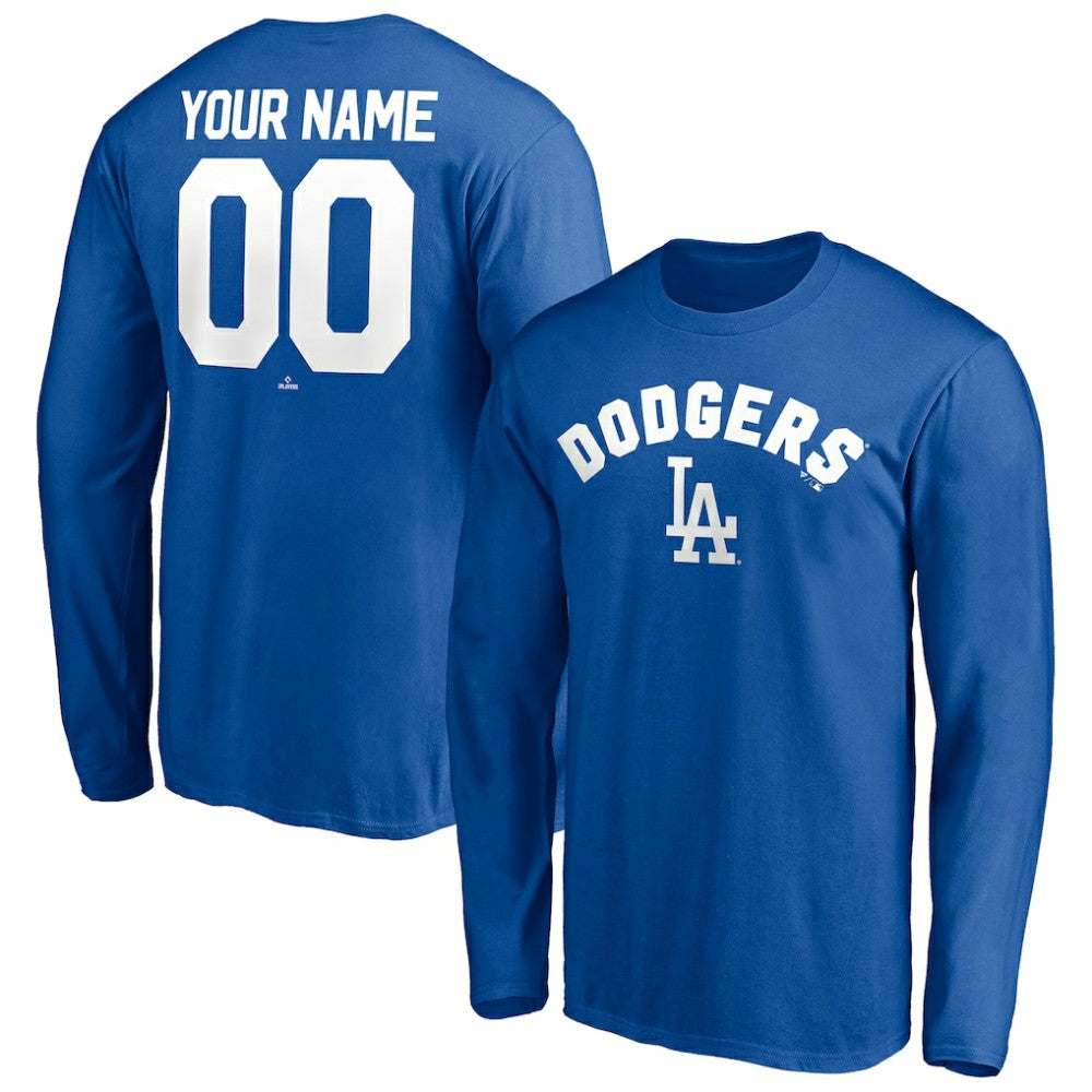 Los Angeles Dodgers Personalized Winning Streak Name & Number Long Sleeve T-Shirt - Royal - MLB Sale