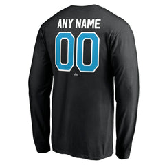 Miami Marlins Personalized Winning Streak Name & Number Long Sleeve T-Shirt - Black - MLB Sale