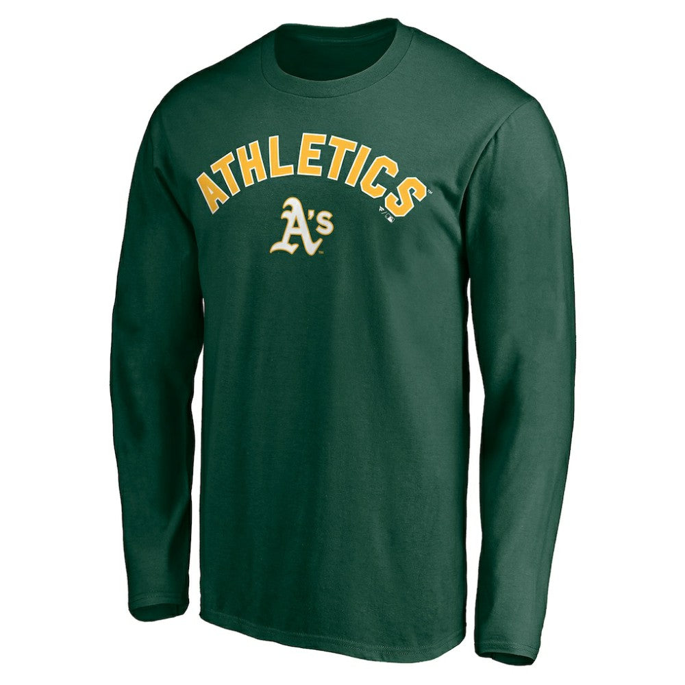 Athletics Personalized Winning Streak Name & Number Long Sleeve T-Shirt - Green - MLB on Sale