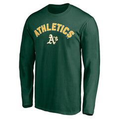 Athletics Personalized Winning Streak Name & Number Long Sleeve T-Shirt - Green - MLB on Sale