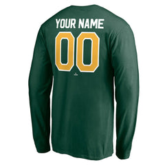 Athletics Personalized Winning Streak Name & Number Long Sleeve T-Shirt - Green - MLB on Sale