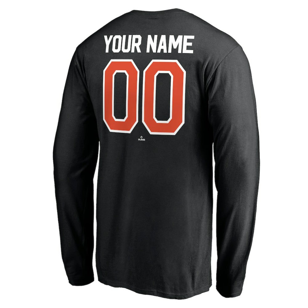 San Francisco Giants Personalized Winning Streak Name & Number Long Sleeve T-Shirt - Black - MLB on Sale