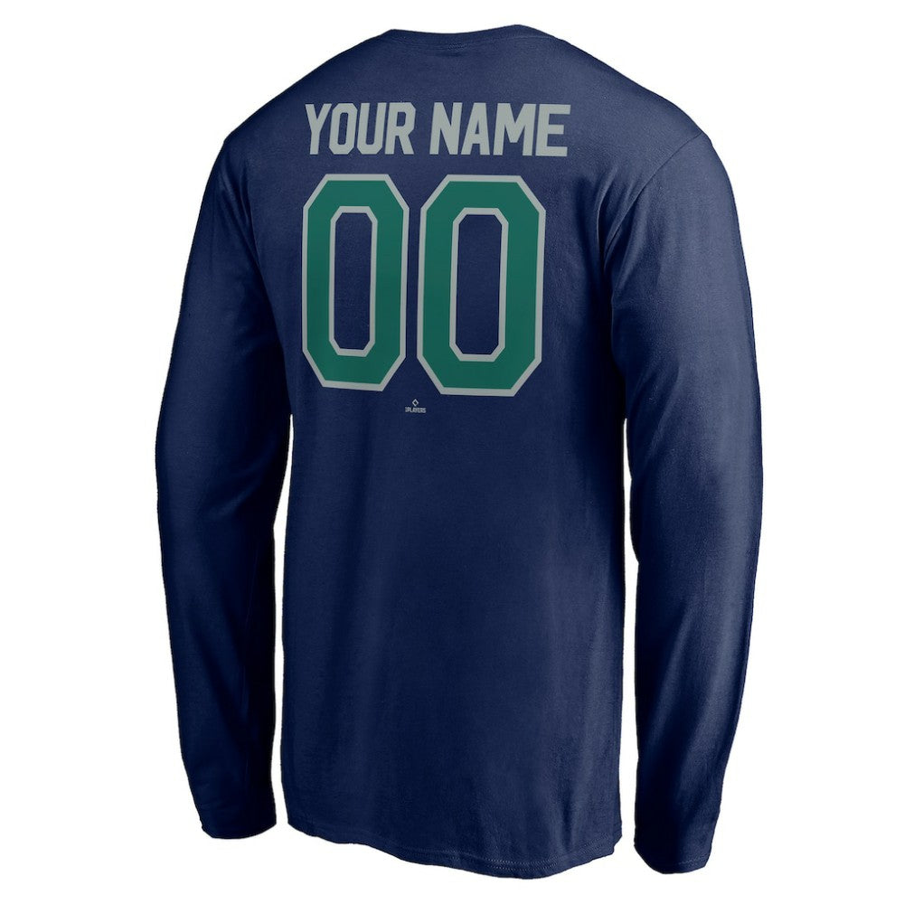 Seattle Mariners Personalized Winning Streak Name & Number Long Sleeve T-Shirt - Navy - MLB Online