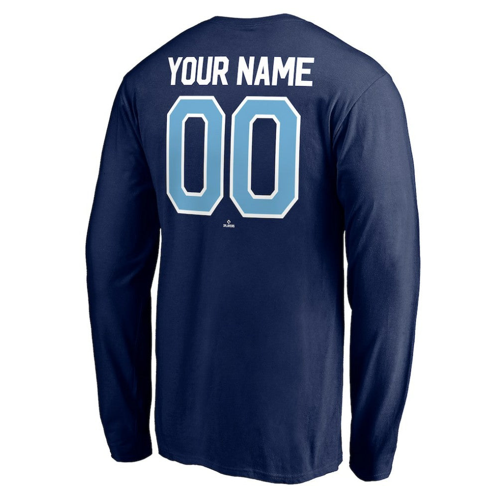 Tampa Bay Rays Personalized Winning Streak Name & Number Long Sleeve T-Shirt - Navy - MLB Sale