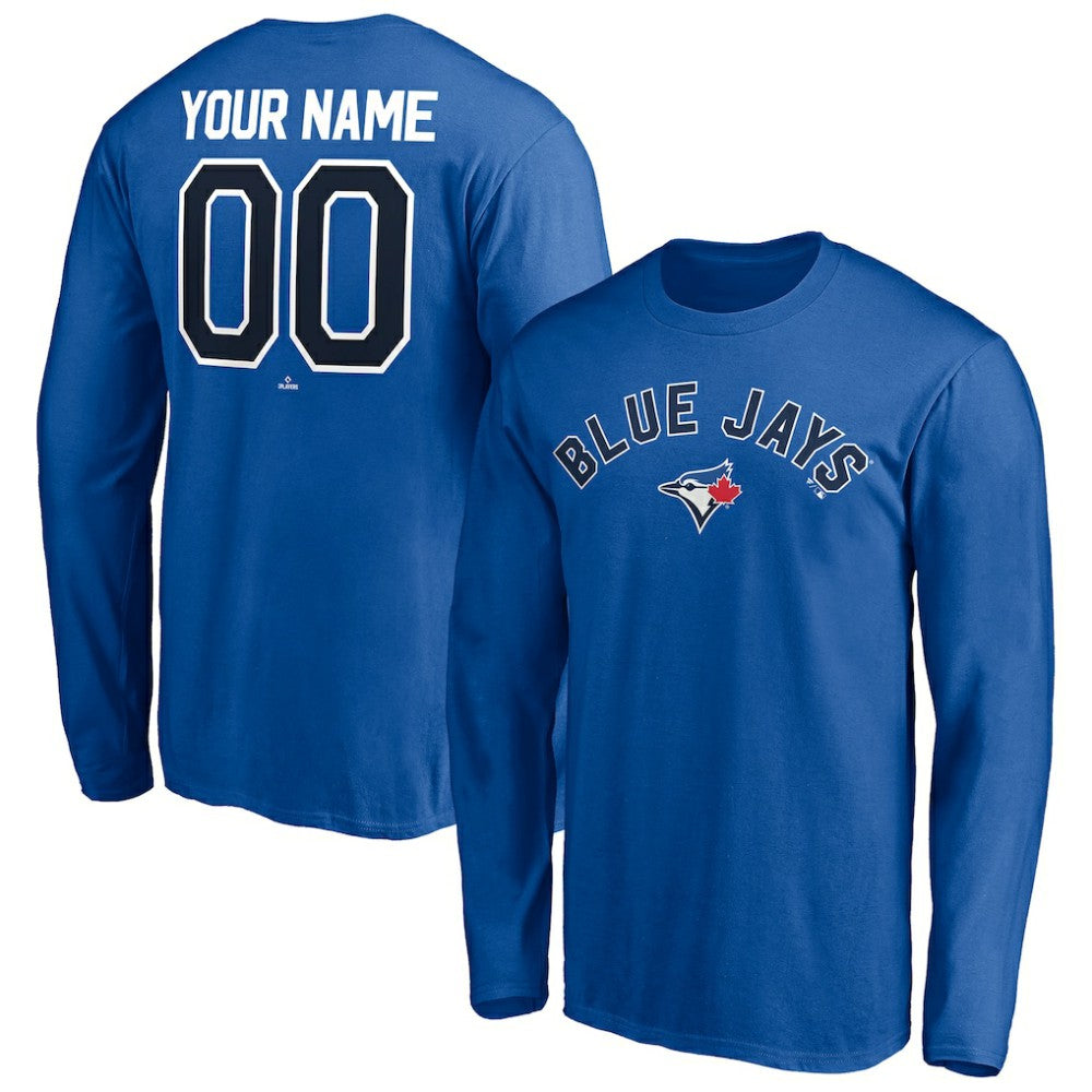 Toronto Blue Jays Personalized Winning Streak Name & Number Long Sleeve T-Shirt - Royal - MLB Lifestyle