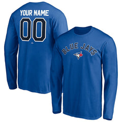 Toronto Blue Jays Personalized Winning Streak Name & Number Long Sleeve T-Shirt - Royal - MLB Lifestyle