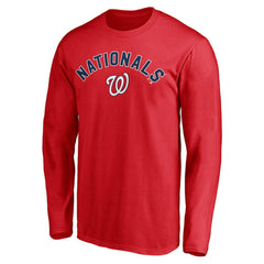 Washington Nationals Personalized Winning Streak Name & Number Long Sleeve T-Shirt - Red - MLB Lifestyle