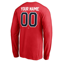 Washington Nationals Personalized Winning Streak Name & Number Long Sleeve T-Shirt - Red - MLB Lifestyle