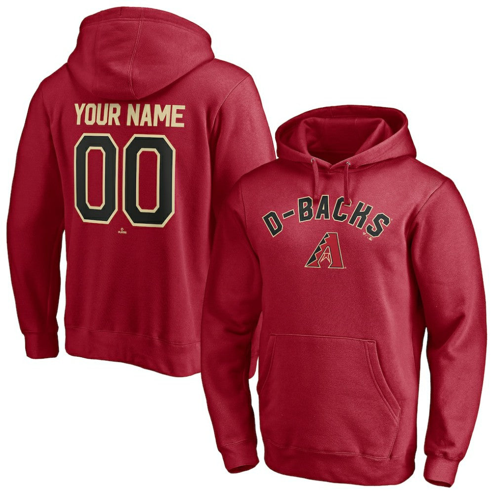 Arizona Diamondbacks Personalized Winning Streak Name & Number Pullover Hoodie - Red - MLB Sale