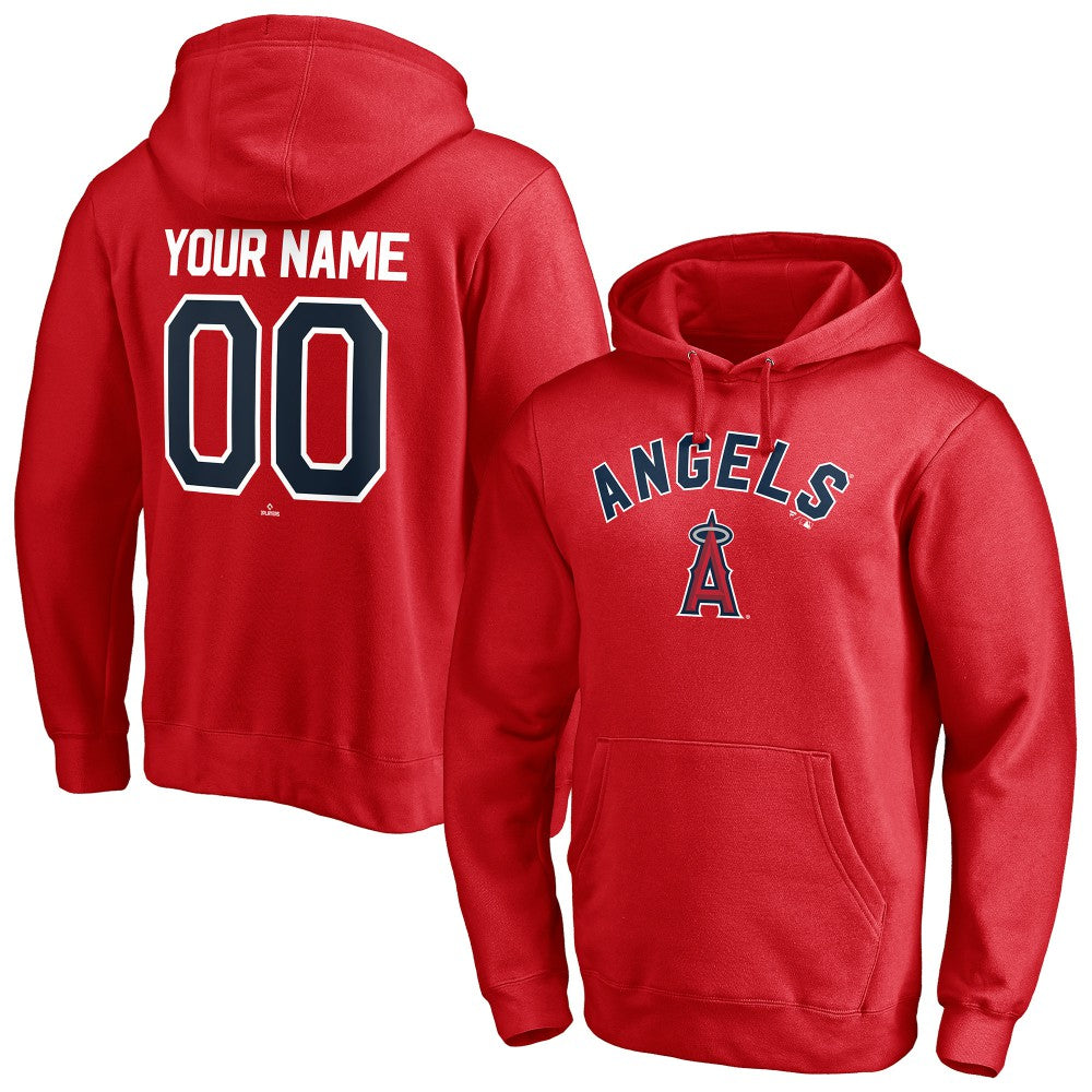 Los Angeles Angels Personalized Winning Streak Name & Number Pullover Hoodie - Red - MLB Online