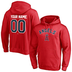 Los Angeles Angels Personalized Winning Streak Name & Number Pullover Hoodie - Red - MLB Online