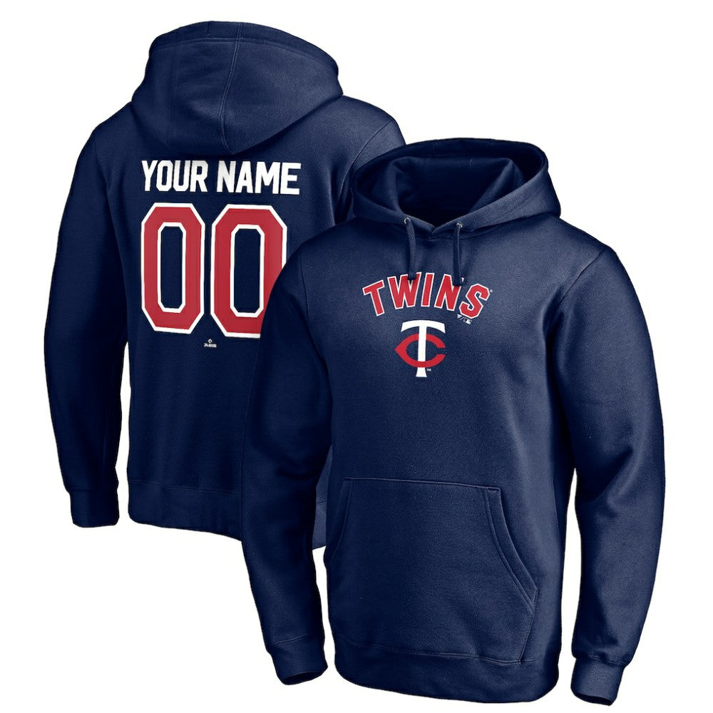 Minnesota Twins Personalized Winning Streak Name & Number Pullover Hoodie - Navy - MLB Discount