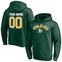 Athletics Personalized Winning Streak Name & Number Pullover Hoodie - Green - MLB Sale