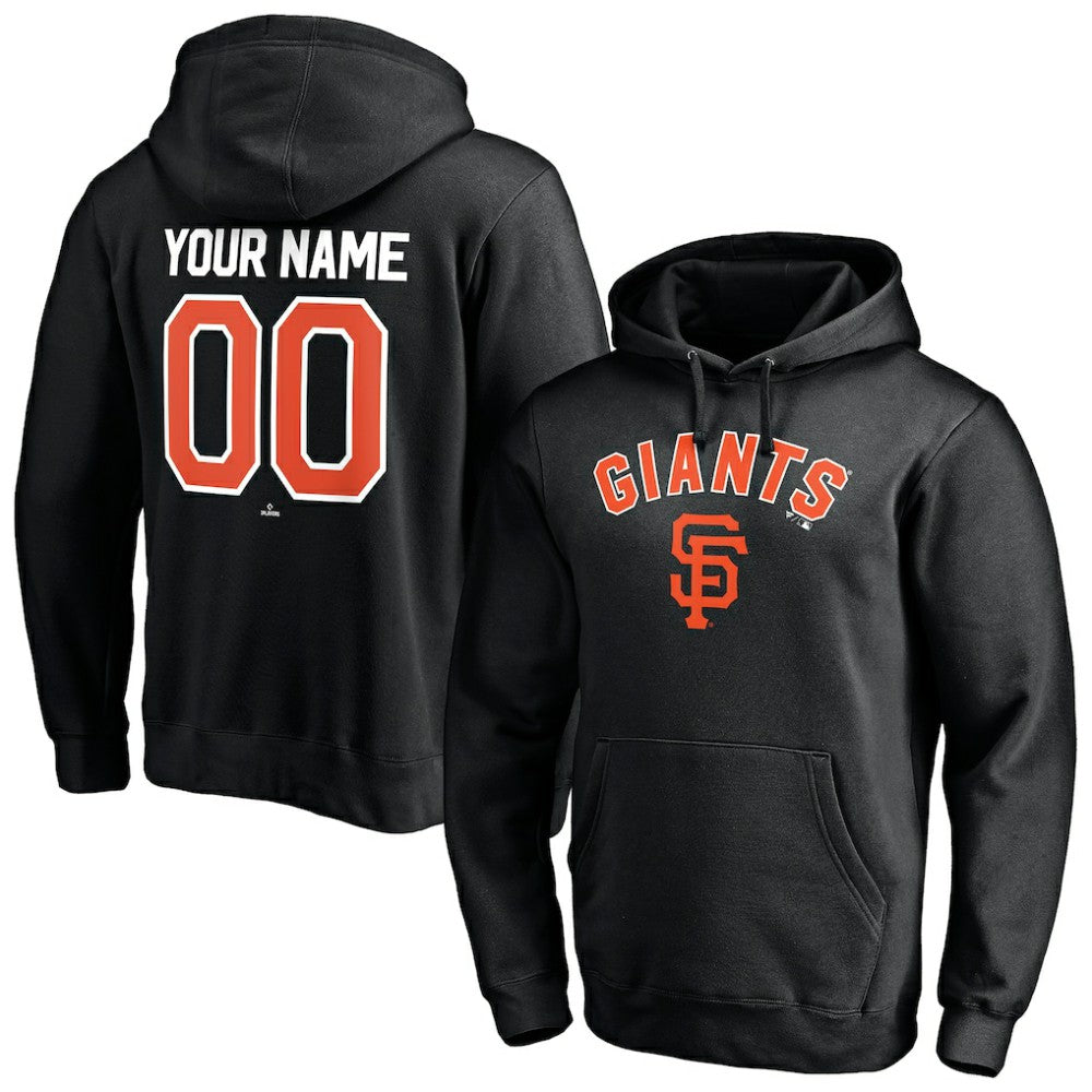 San Francisco Giants Personalized Winning Streak Name & Number Pullover Hoodie - Black - MLB Discount