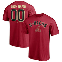 Arizona Diamondbacks Personalized Team Winning Streak Name & Number T-Shirt - Red - MLB Discount