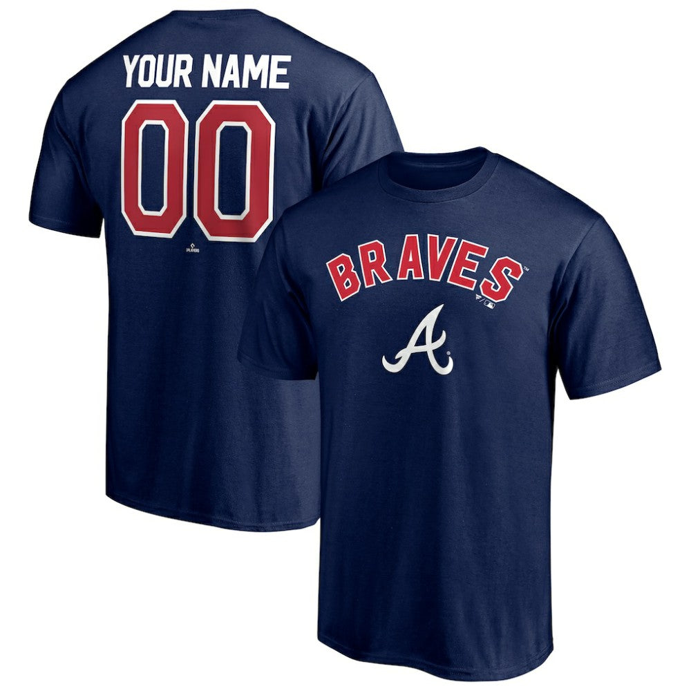 Atlanta Braves Personalized Team Winning Streak Name & Number T-Shirt - Navy - MLB on Sale