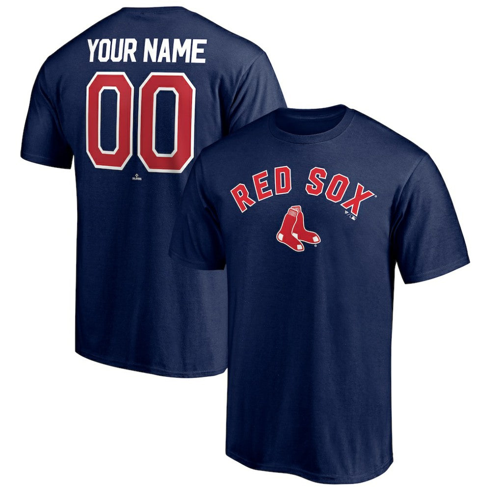 Boston Red Sox Personalized Team Winning Streak Name & Number T-Shirt - Navy - MLB Lifestyle