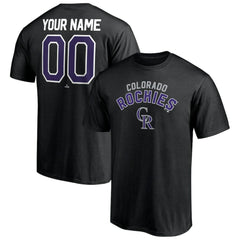 Colorado Rockies Personalized Team Winning Streak Name & Number T-Shirt - Black - MLB on Sale