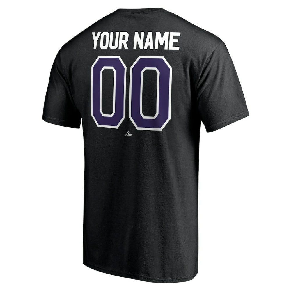 Colorado Rockies Personalized Team Winning Streak Name & Number T-Shirt - Black - MLB on Sale