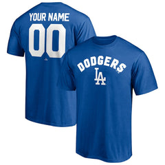 Los Angeles Dodgers Personalized Team Winning Streak Name & Number T-Shirt - Royal - MLB on Sale
