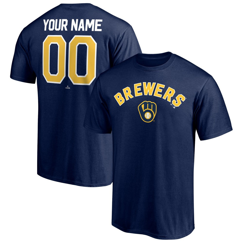 Milwaukee Brewers Personalized Team Winning Streak Name & Number T-Shirt - Navy - MLB on Sale