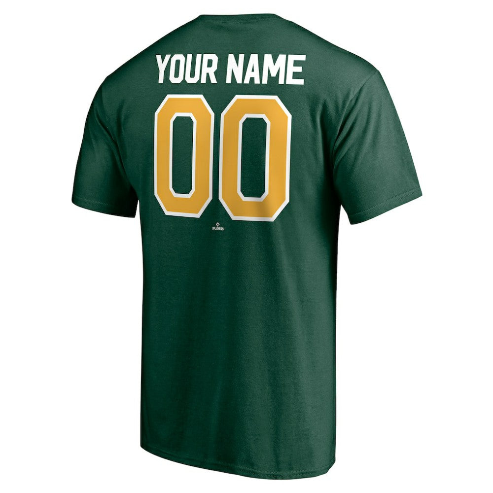 Athletics Personalized Team Winning Streak Name & Number T-Shirt - Green - MLB on Sale