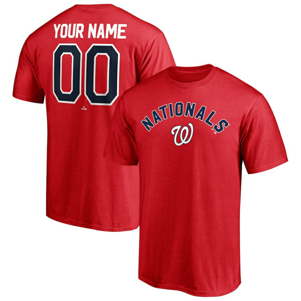 Washington Nationals Personalized Team Winning Streak Name & Number T-Shirt - Red - MLB Lifestyle
