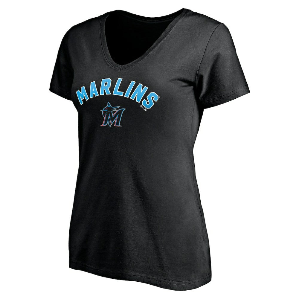 Miami Marlins Women's Personalized Winning Streak Name & Number V-Neck T-Shirt - Black - MLB Online