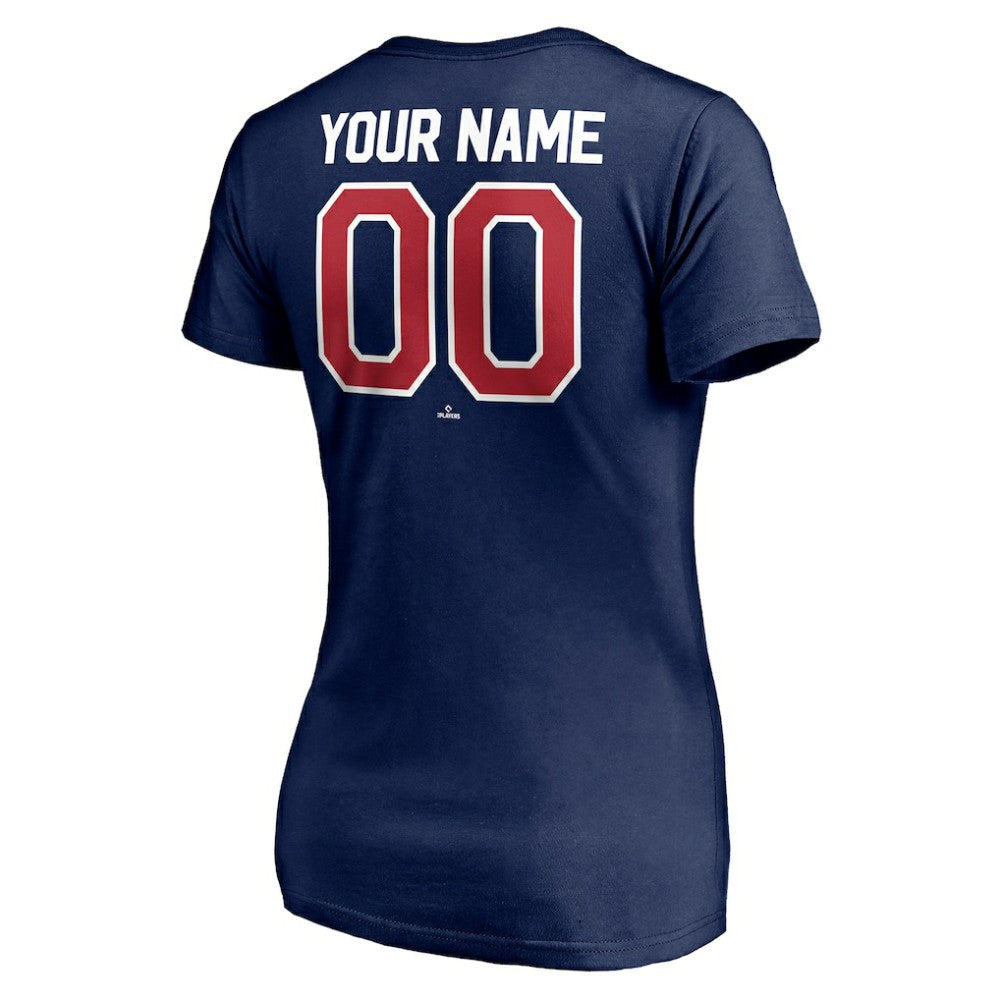 Minnesota Twins Women's Personalized Winning Streak Name & Number V-Neck T-Shirt - Navy - MLB Sale