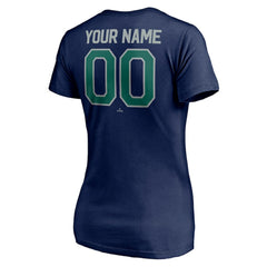 Seattle Mariners Women's Personalized Winning Streak Name & Number V-Neck T-Shirt - Navy - MLB Sale