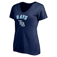 Tampa Bay Rays Women's Personalized Winning Streak Name & Number V-Neck T-Shirt - Navy - MLB Online
