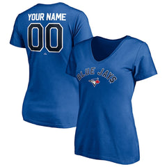 Toronto Blue Jays Women's Personalized Winning Streak Name & Number V-Neck T-Shirt - Royal - MLB Lifestyle