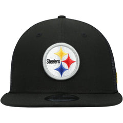 Pittsburgh Steelers New Era Shade Trucker 9FIFTY Snapback Hat Black