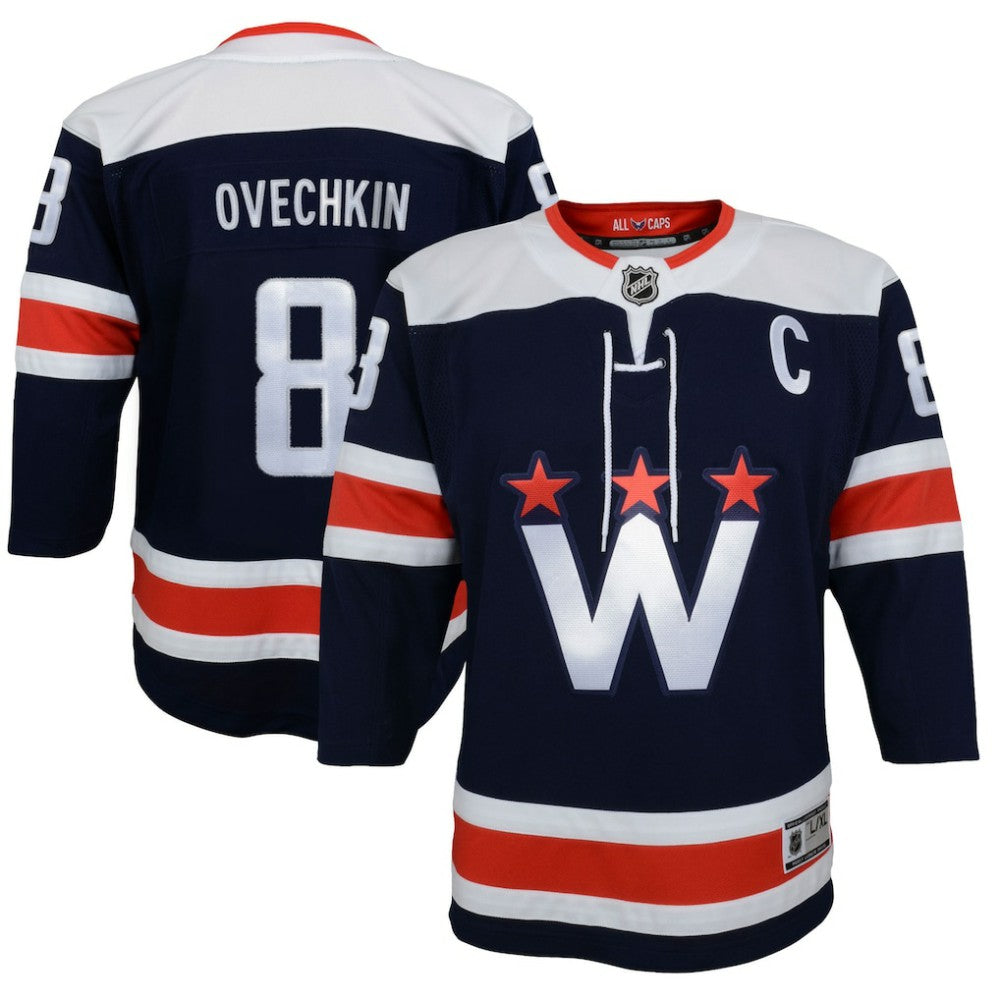 Alexander Ovechkin Washington Capitals Youth 2020/21 Alternate Premier Player Jersey - Navy - NHL 4005741