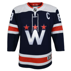 Alexander Ovechkin Washington Capitals Youth 2020/21 Alternate Premier Player Jersey - Navy - NHL 4005741