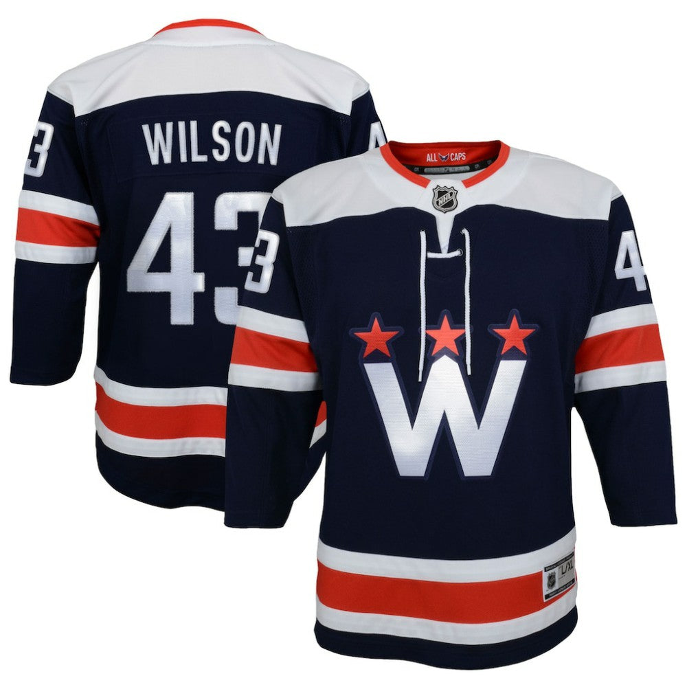 Tom Wilson Washington Capitals Youth 2020/21 Alternate Premier Player Jersey - Navy - NHL 4005742