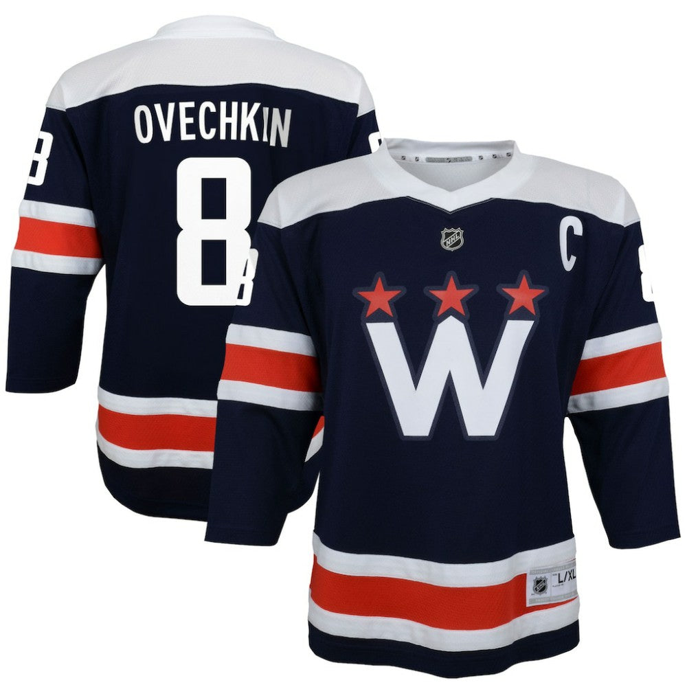 Alexander Ovechkin Washington Capitals Youth 2020/21 Alternate Replica Player Jersey - Navy - NHL 4006980