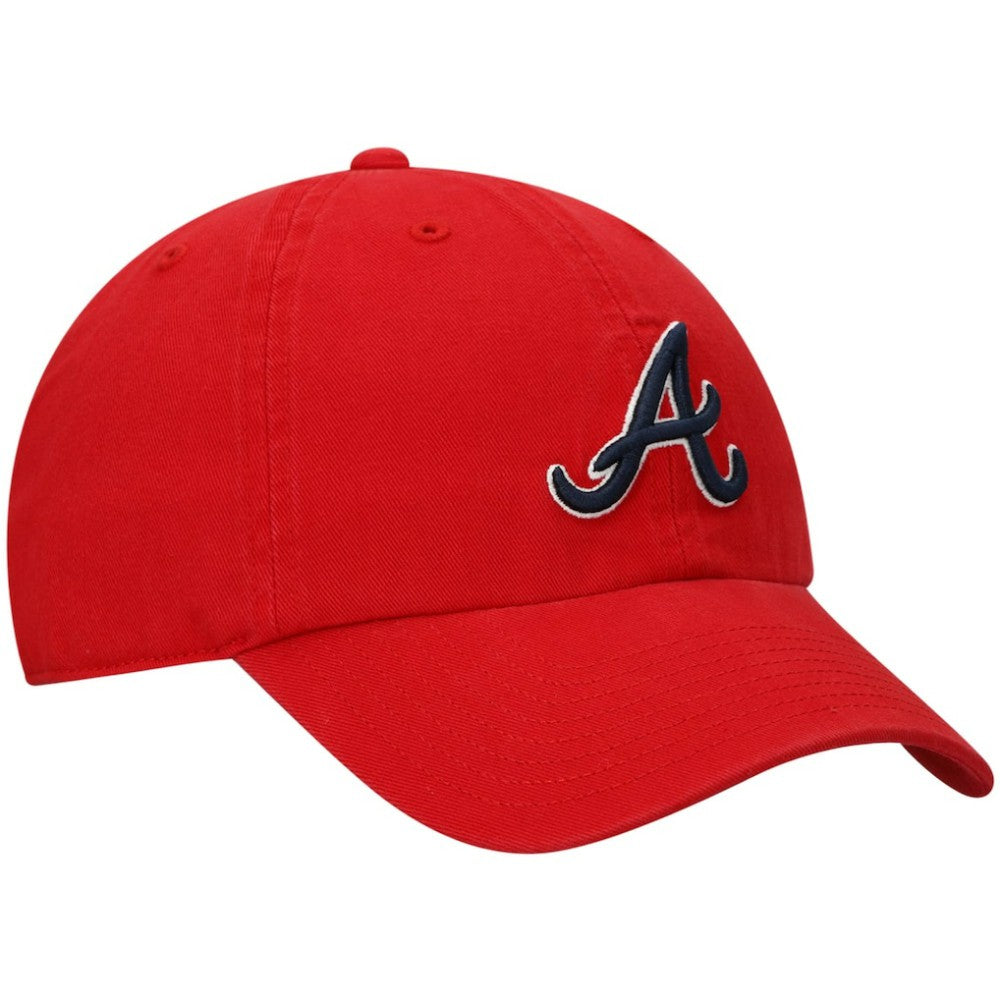 Atlanta Braves '47 Clean Up Adjustable Hat - Red - 47 brand Lifestyle