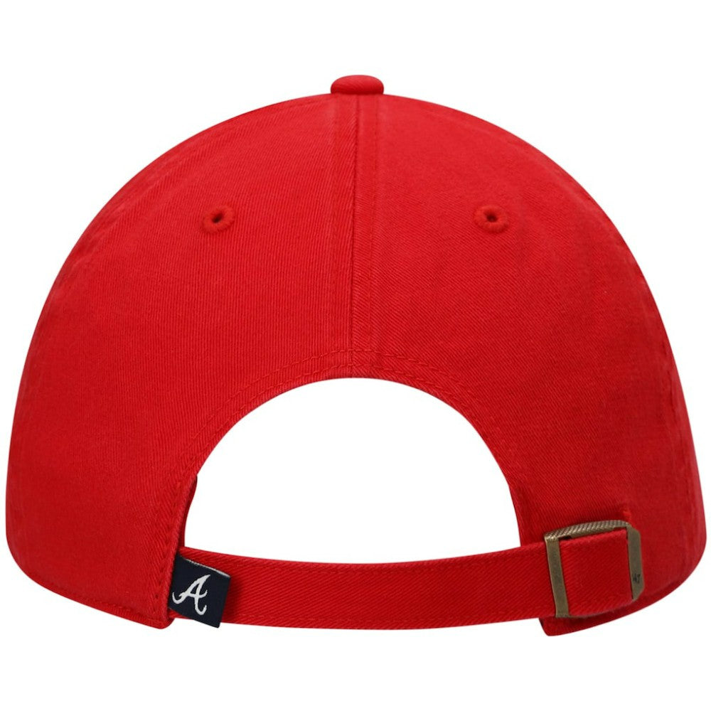 Atlanta Braves '47 Clean Up Adjustable Hat - Red - 47 brand Lifestyle