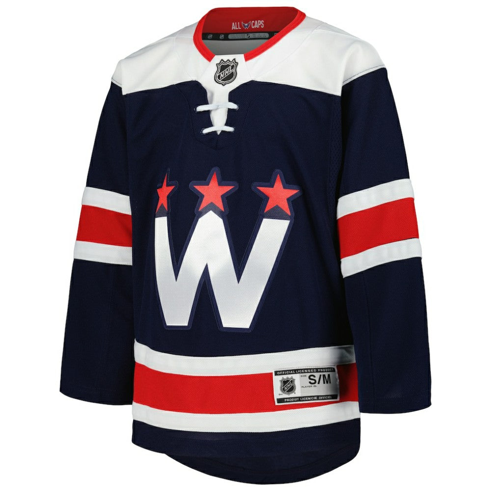 Washington Capitals Youth 2020/21 Alternate Premier Jerseys - Navy - NHL 4014235
