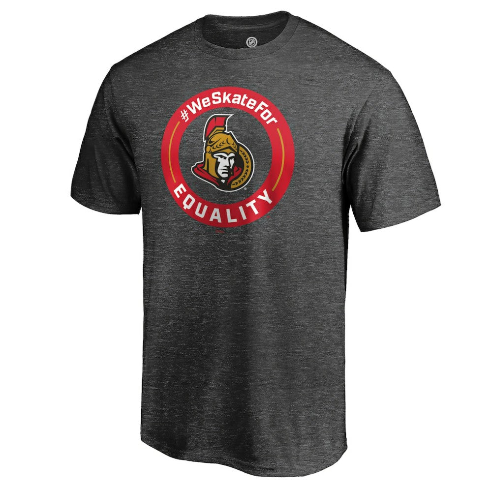 Ottawa Senators #WeSkateFor T-Shirt - Heather Gray - NHL 4017807