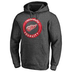 Detroit Red Wings #WeSkateFor Pullover Hoodie - Heather Gray - NHL 4017851