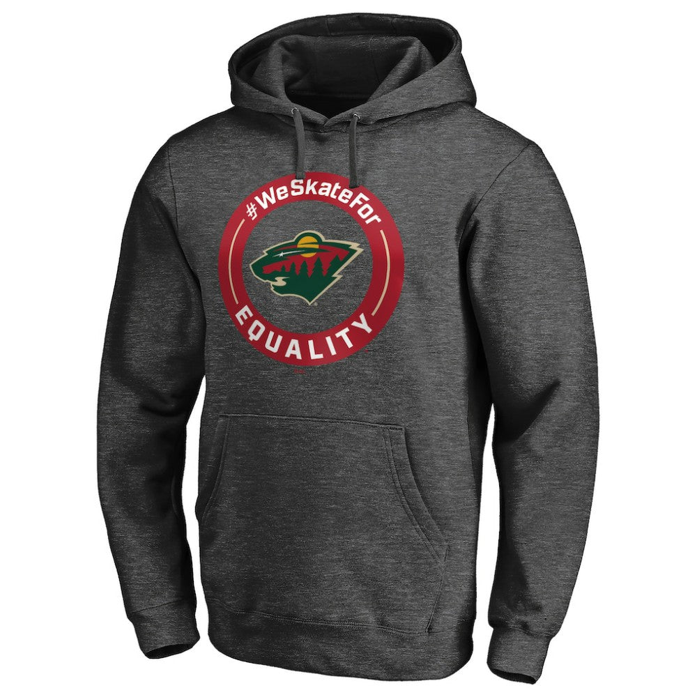 Minnesota Wild #WeSkateFor Pullover Hoodie - Heather Gray - NHL 4017855
