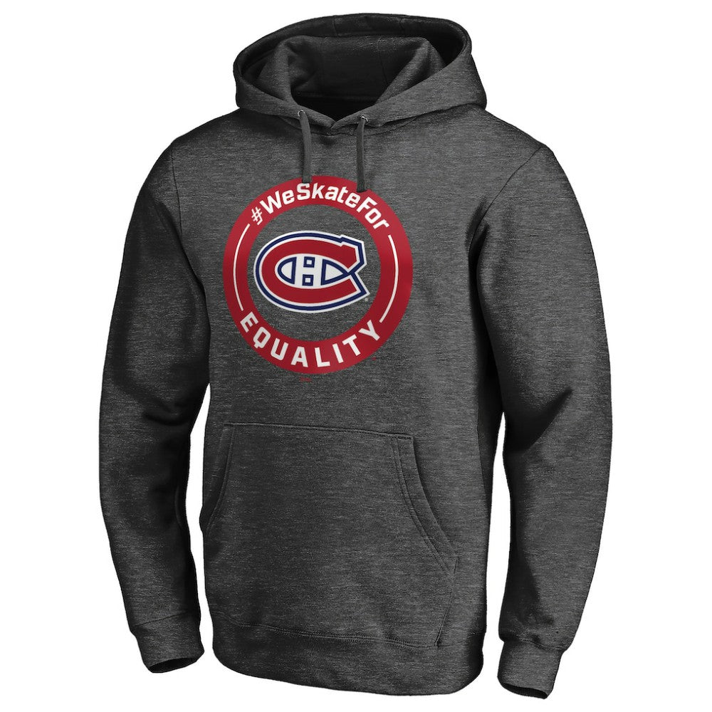 Montreal Canadiens #WeSkateFor Pullover Hoodie - Heather Gray - NHL 4017856