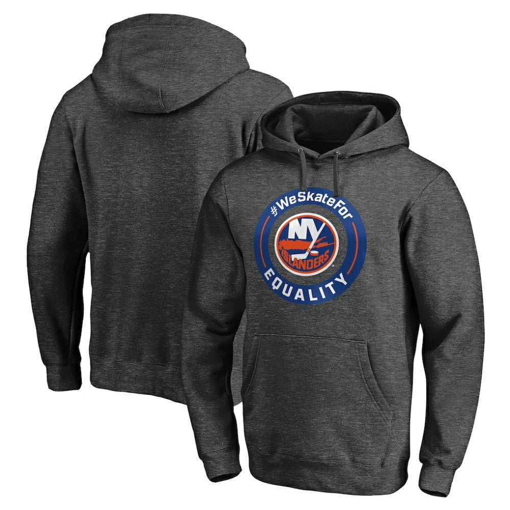 New York Islanders #WeSkateFor Pullover Hoodie - Heather Gray - NHL 4017860